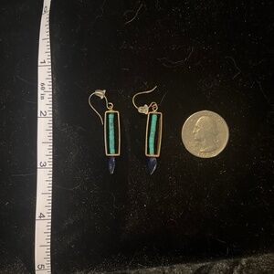 Turquoise and royal blue earrings